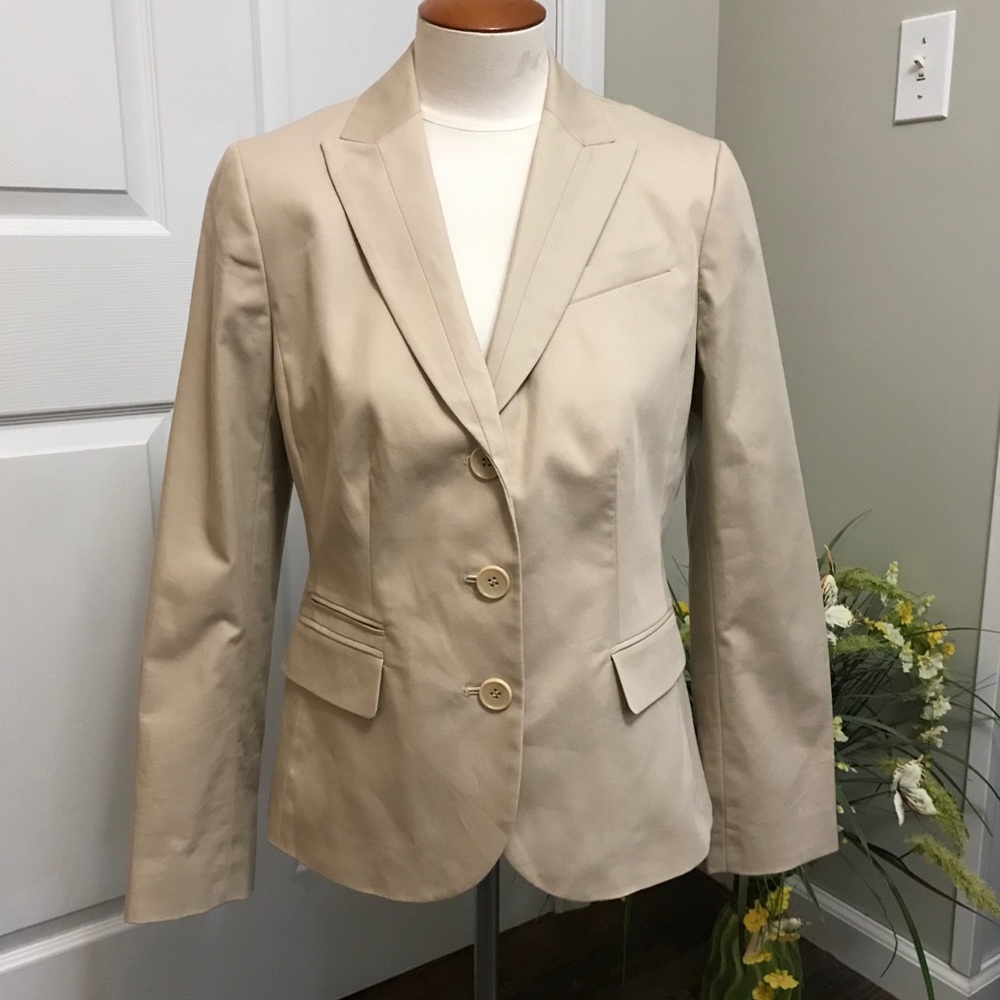 Talbots Khaki Blazer 6P